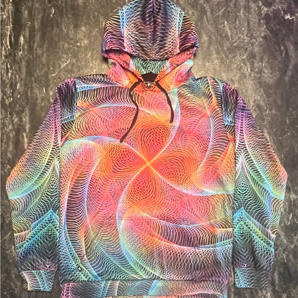 Electro Threads x Rick & Morty Trippy Web Hoodie